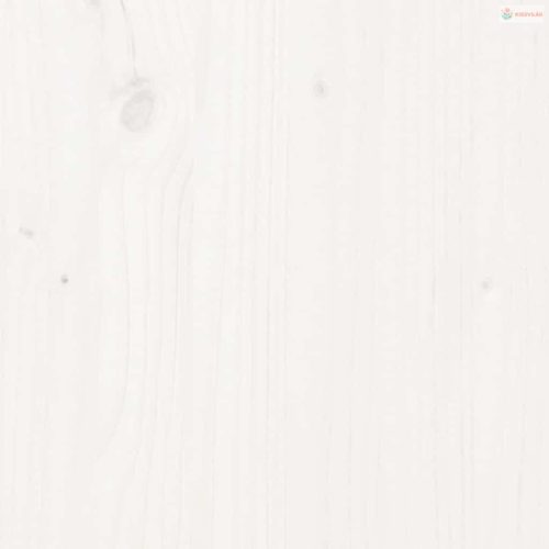 Fehér tömör fenyőfa kerti magaságyás 119,5 x 82,5 x 78 cm