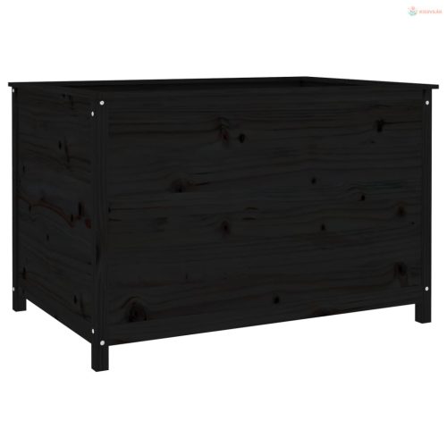 Fekete tömör fenyőfa kerti magaságyás 119,5 x 82,5 x 78 cm