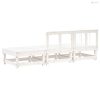 3 részes fehér tömör fenyőfa kerti ülőgarnitúra