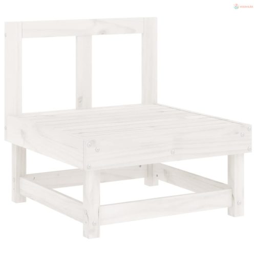 3 részes fehér tömör fenyőfa kerti ülőgarnitúra