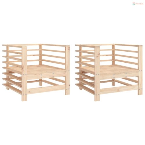 2 db tömör fenyőfa kerti szék