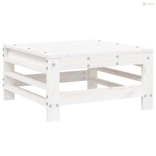 3 részes fehér tömör fenyőfa kerti ülőgarnitúra