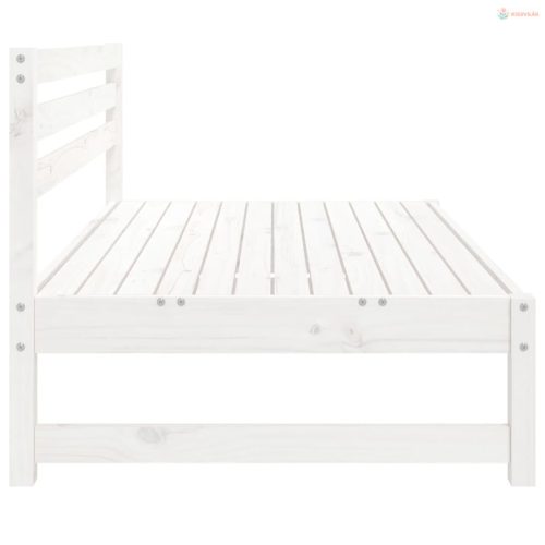 2 db fehér kerti tömör fenyőfa középső kanapé 120 x 80 cm