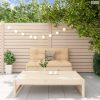 2 részes tömör fenyőfa kerti pihenőgarnitúra