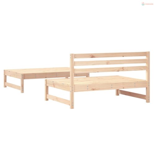 2 részes tömör fenyőfa kerti pihenőgarnitúra