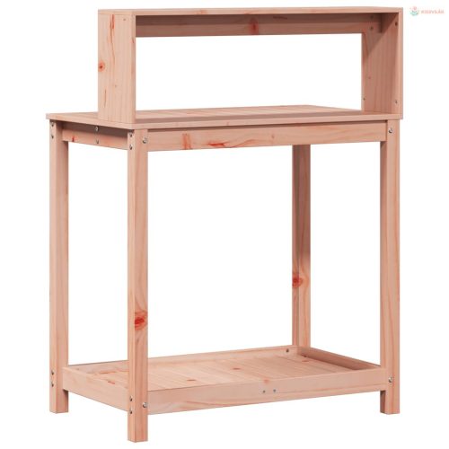 Tömör duglászfenyő ültetőasztal polccal 82,5 x 50 x 109,5 cm