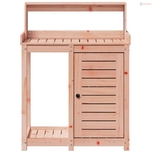 Tömör duglászfenyő ültetőasztal polccal 82,5 x 50 x 109,5 cm