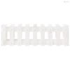 Fehér tömör fenyőfa kerti magaságyás kerítéssel 100x30x30 cm