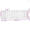 Fehér tömör fenyőfa kerti magaságyás kerítéssel 150x50x50 cm