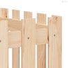 Tömör fenyőfa kerti magaságyás kerítéssel 200x50x50 cm