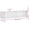 Tömör fenyőfa kerti magaságyás kerítéssel 200x50x50 cm