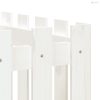 Fehér tömör fenyőfa kerti magaságyás kerítéssel 200x50x50 cm