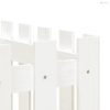Fehér tömör fenyőfa kerti magaságyás kerítéssel 200x50x70 cm