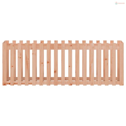 Tömör duglászfenyő kerti magaságyás kerítéssel 200x50x70 cm