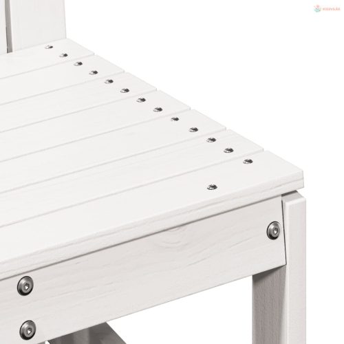 Fehér tömör fenyőfa kerti szék 50,5x55x77 cm