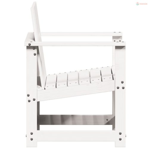 3 részes fehér tömör fenyőfa kerti ülőgarnitúra