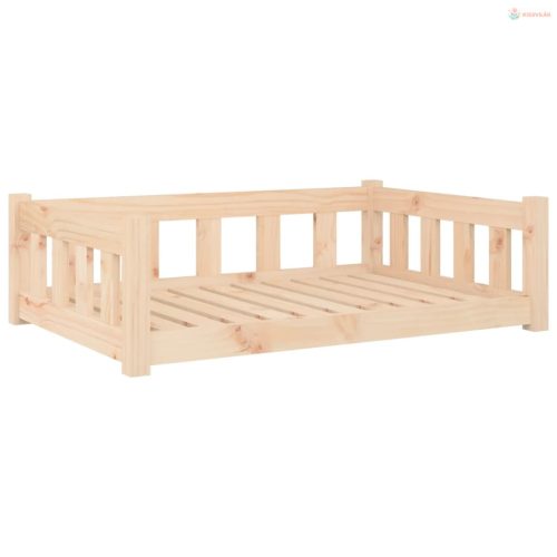 Tömör fenyőfa kutyaágy 95,5x65,5x28 cm