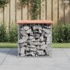 Tömör duglászfenyő gabion kerti pad 43x44x42 cm
