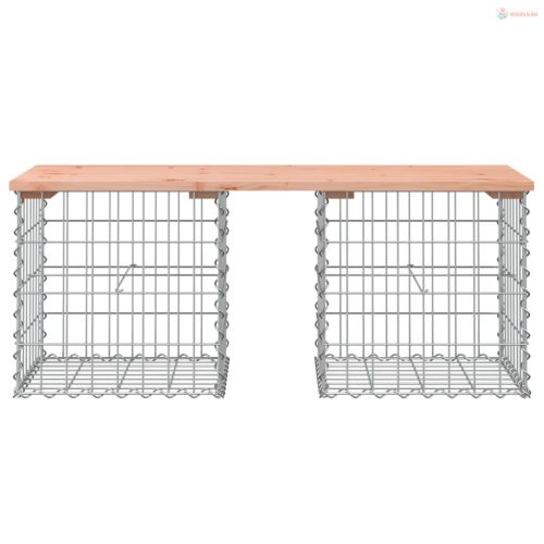 Tömör duglászfenyő gabion kerti pad 103x44x42 cm