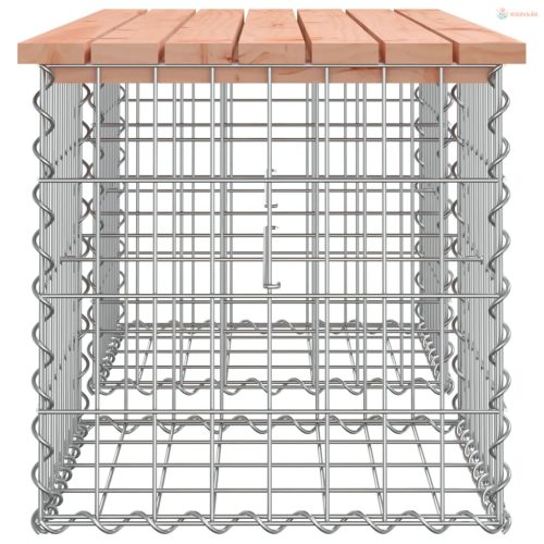Tömör duglászfenyő gabion kerti pad 103x44x42 cm