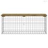 Impregnált fenyőfa gabion kerti pad 103 x 31,5 x 42 cm
