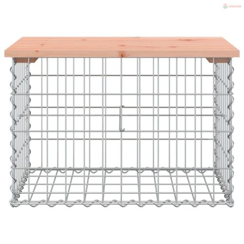 Tömör duglászfenyő gabion kerti pad 63x44x42 cm