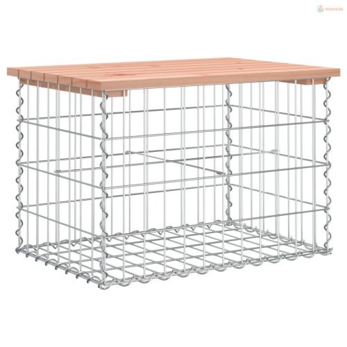 Tömör duglászfenyő gabion kerti pad 63x44x42 cm