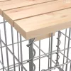 Tömör fenyőfa gabion kerti pad 103x44x42 cm