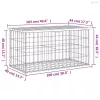 Tömör fenyőfa gabion kerti pad 103x44x42 cm