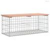 Tömör duglászfenyő gabion kerti pad 103x44x42 cm