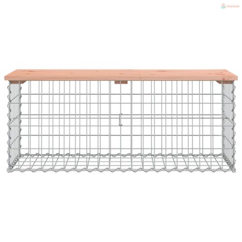Tömör duglászfenyő gabion kerti pad 103x44x42 cm