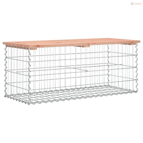 Tömör duglászfenyő gabion kerti pad 103x44x42 cm