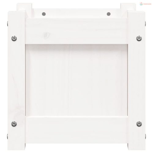 2 db fehér tömör fenyőfa virágláda