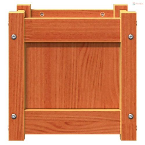 2 db viaszbarna tömör fenyőfa kerti virágláda