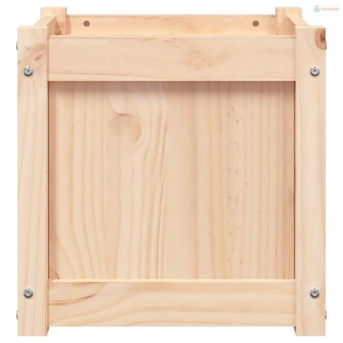 Tömör fenyőfa kerti virágtartó 40x40x40 cm