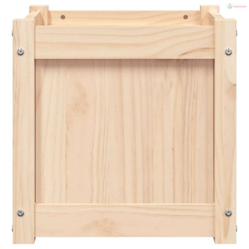 Tömör fenyőfa kerti virágtartó 40x40x40 cm