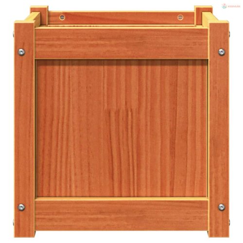 2 db viaszbarna tömör fenyőfa kerti virágláda