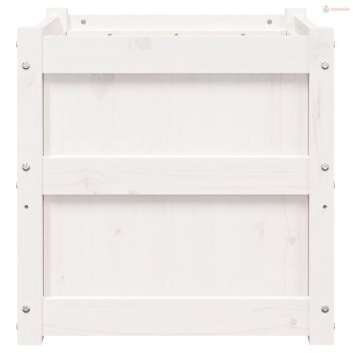 2 db fehér tömör fenyőfa virágláda