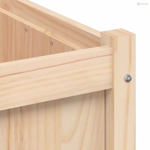 Tömör fenyőfa kerti virágláda 60x60x60 cm