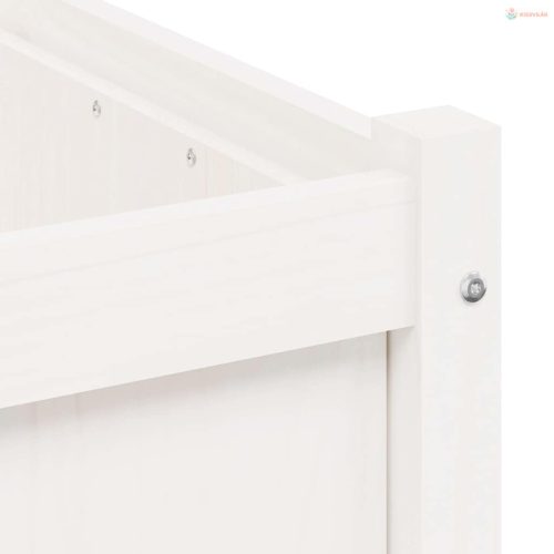 2 db fehér tömör fenyőfa virágláda