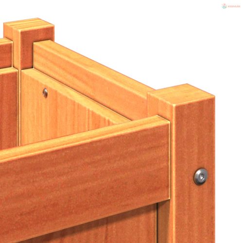 Viaszbarna tömör fenyőfa kerti virágláda 60 x 60 x 60 cm