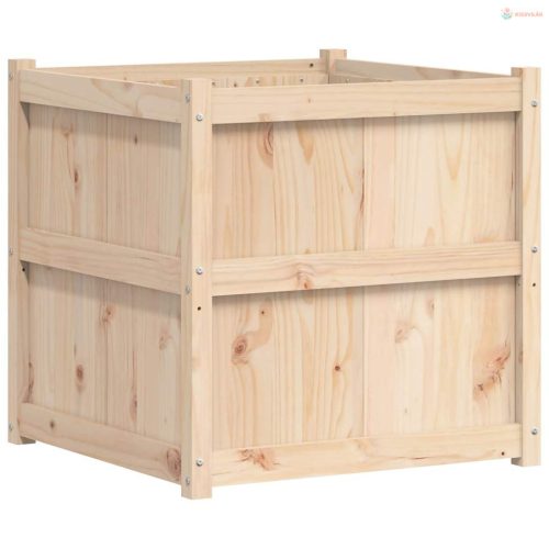 Tömör fenyőfa kerti virágláda 70x70x70 cm