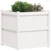 Fehér tömör fenyő virágláda 70x70x70 cm