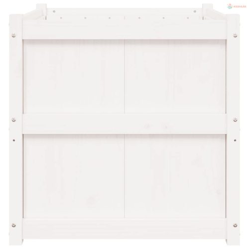 Fehér tömör fenyő virágláda 70x70x70 cm