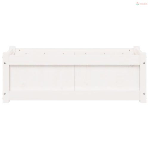 2 db fehér tömör fenyőfa virágláda