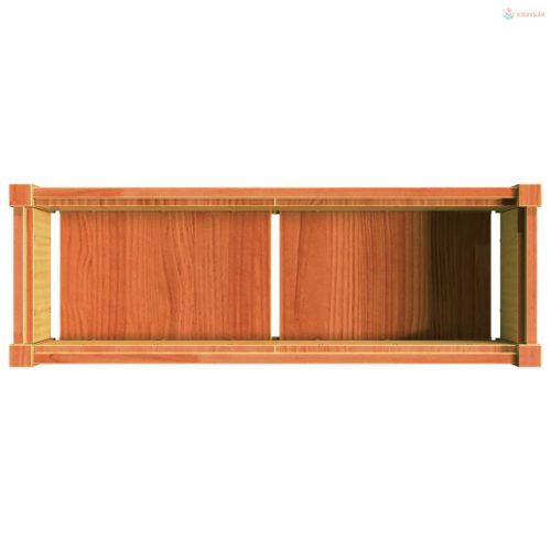 Viaszbarna tömör fenyőfa kerti virágláda 90 x 31 x 31 cm