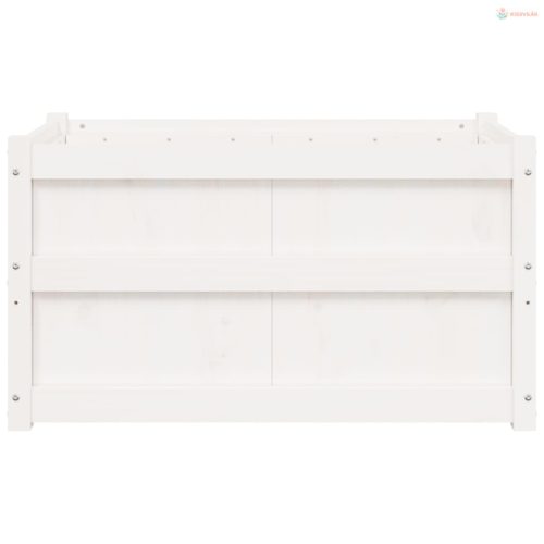 2 db fehér tömör fenyőfa virágláda