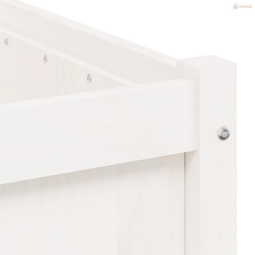 2 db fehér tömör fenyőfa virágláda