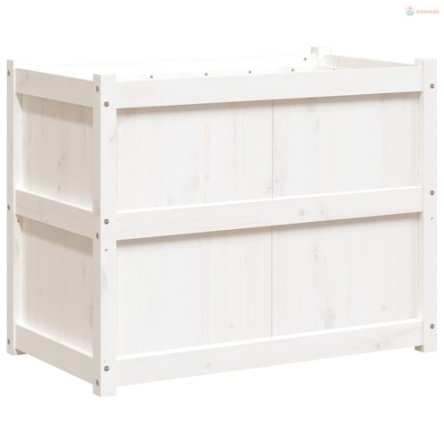 Fehér tömör fenyő virágláda 90x50x70 cm