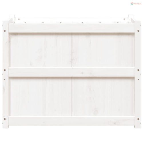 Fehér tömör fenyő virágláda 90x50x70 cm